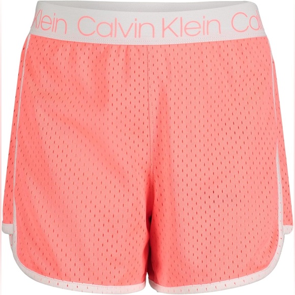 Calvin Klein Performance Other - Calvin Klein Girls Performance Mesh Shorts Large Jolt Pink Elastic Waist New
